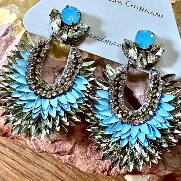 πΊπHPππΊ NWT Deepa Gurnani Crystal Lotus Petal Chandeliers - Picture 10 of 15